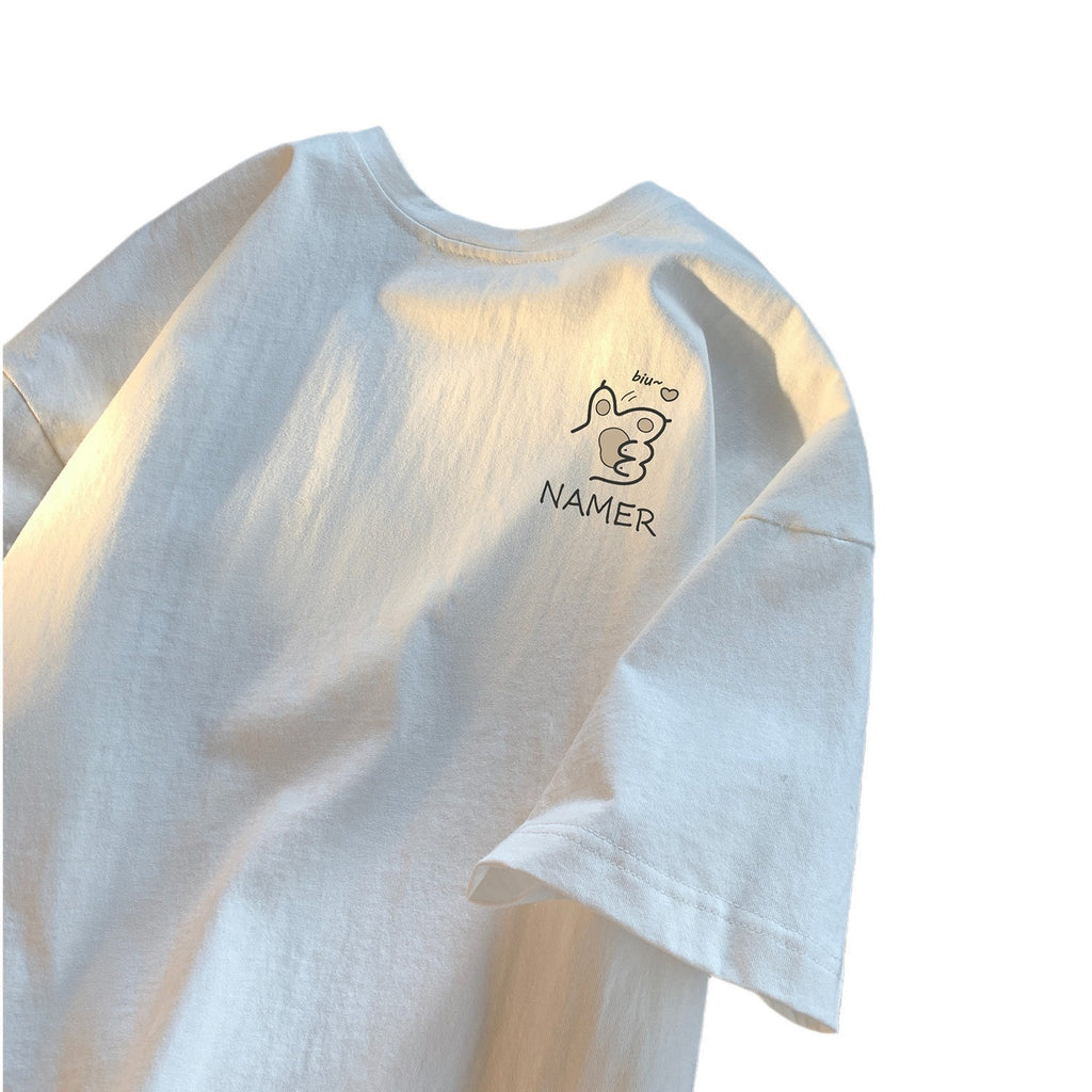 Cartoon Half Sleeve Hong Kong Style Chic Boys T-shirt