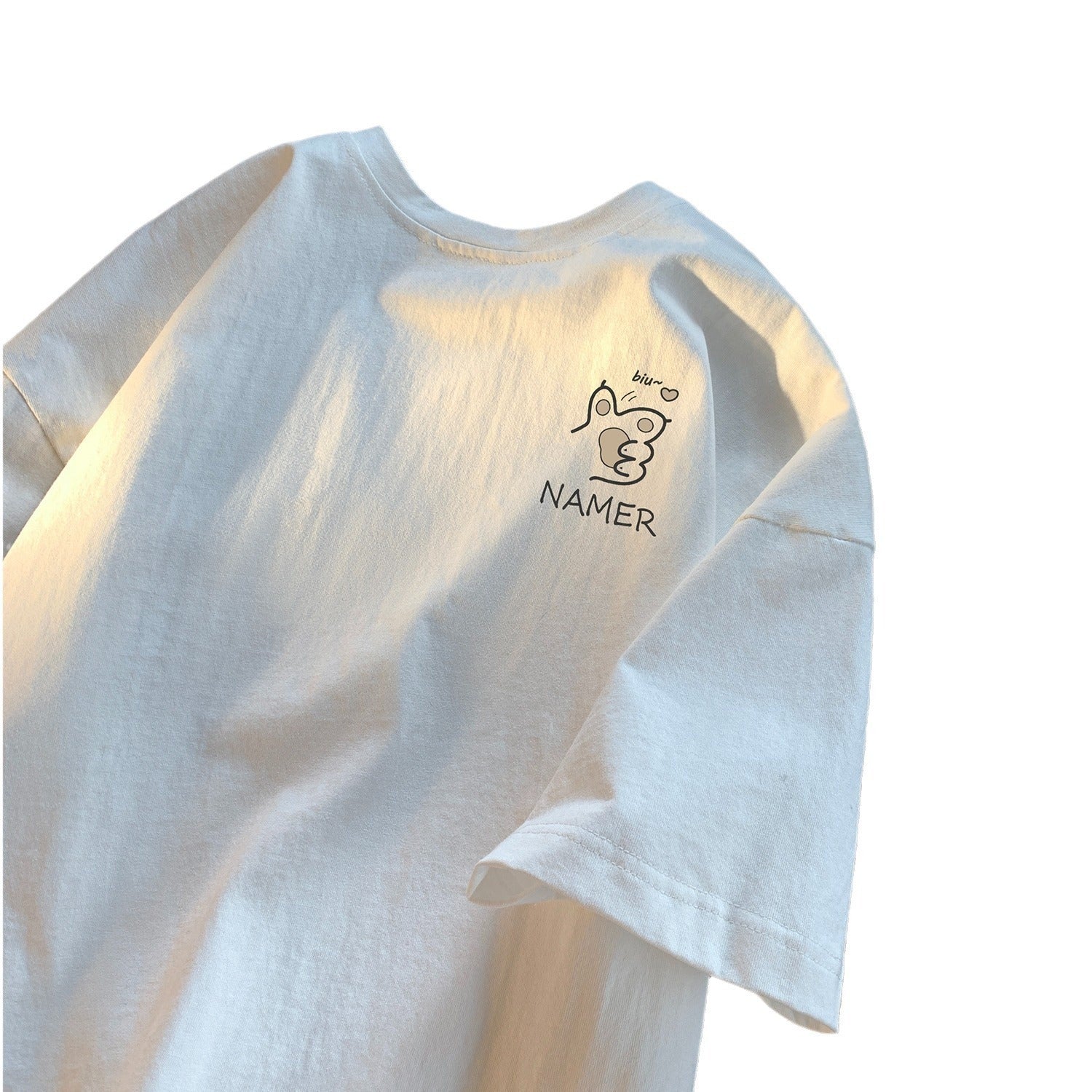 Cartoon Half Sleeve Hong Kong Style Chic Boys T-shirt