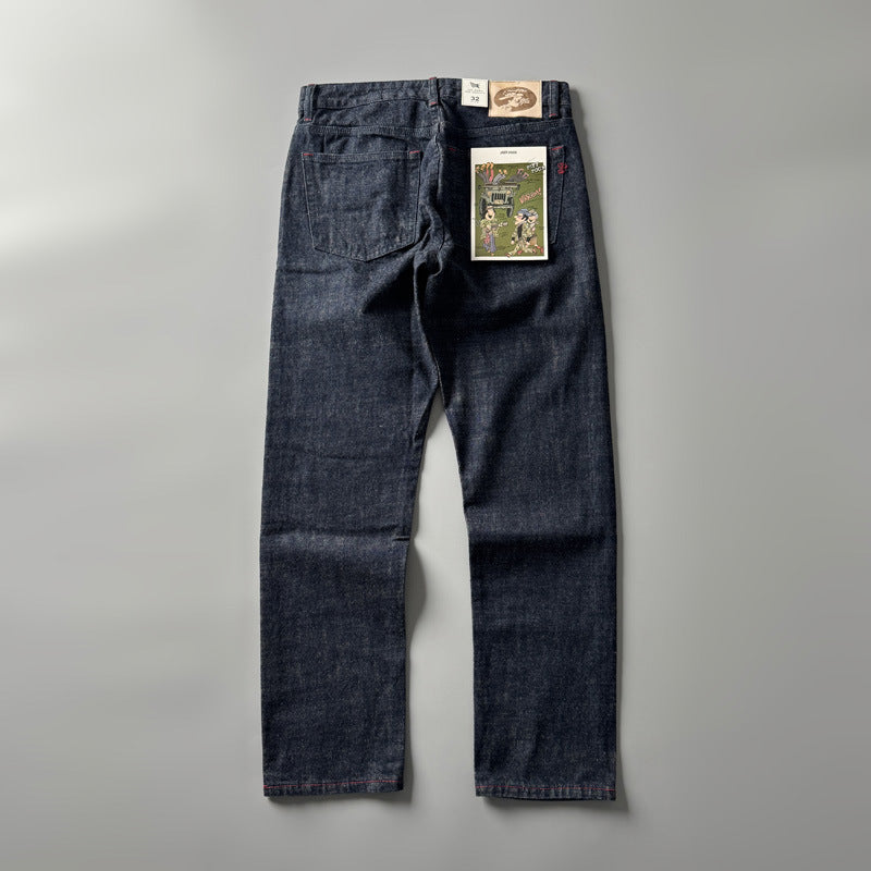 Fashion American Retro Straight Long Pants Men