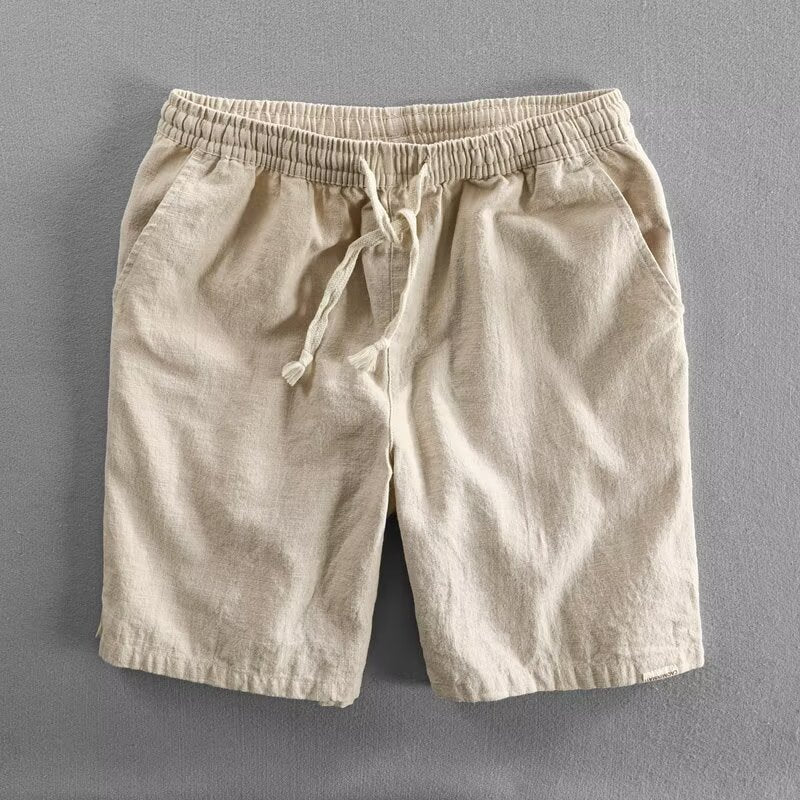 Breathable Ramie Beach Casual Loose Shorts