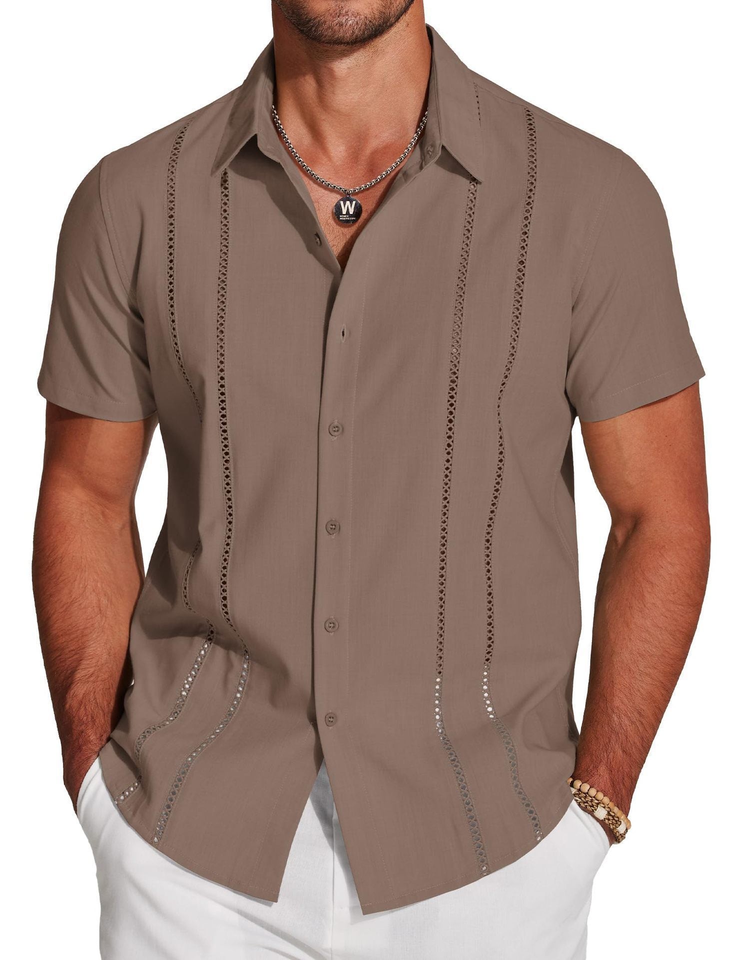 Trendy Wild Hawaii Holiday Lapel Men's Shirt