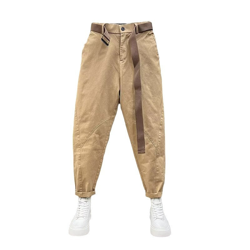 Trendy Skinny Cropped Harem Pants Men's