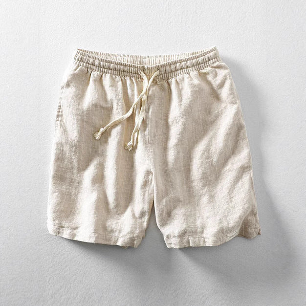 Men's Summer Stripes Pattern Printed Casual Cropped Pants