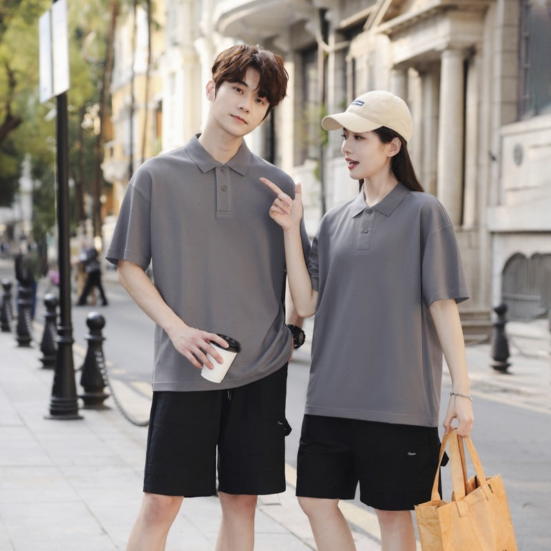 Honeycomb Mesh Beaded Cotton Casual Short Sleeve