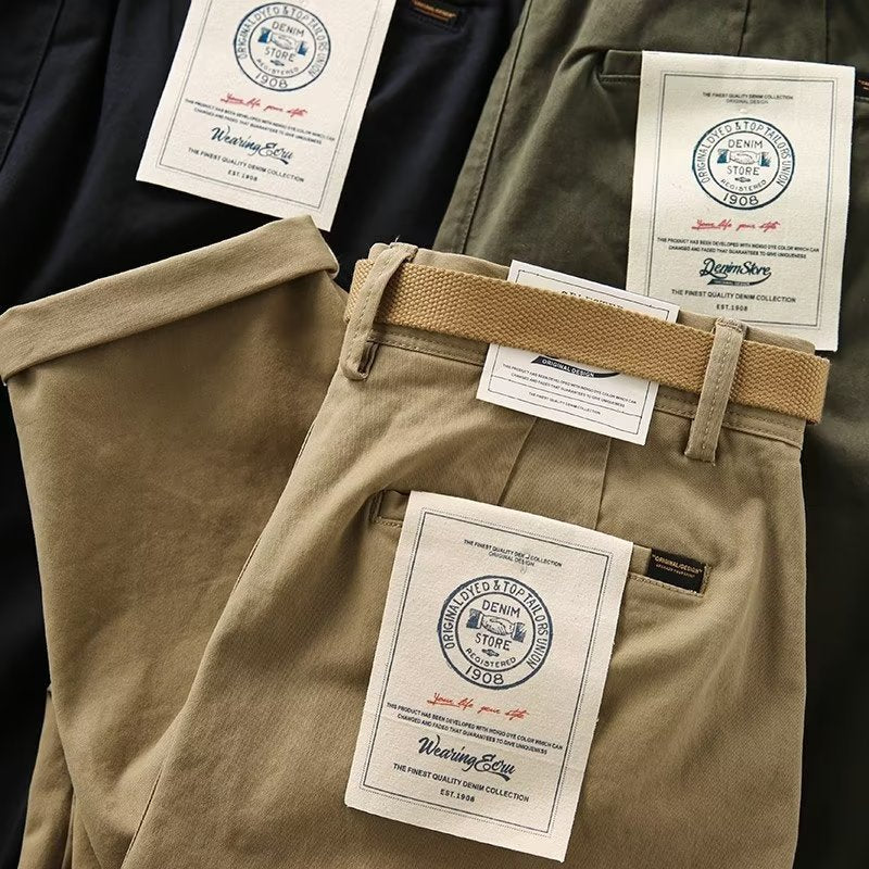 Japanese Leisure Overalls Men's Straight Loose