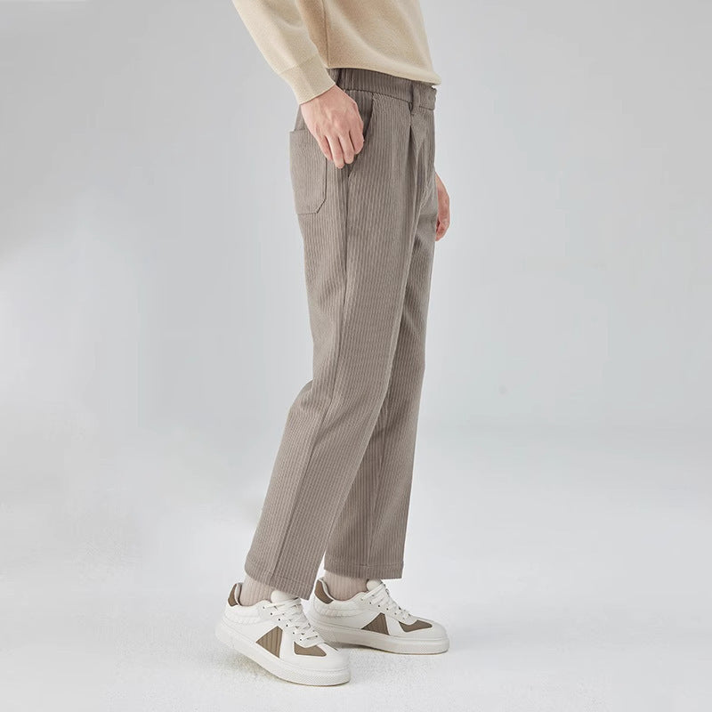 Corduroy Men's Straight All-matching Loose Trousers