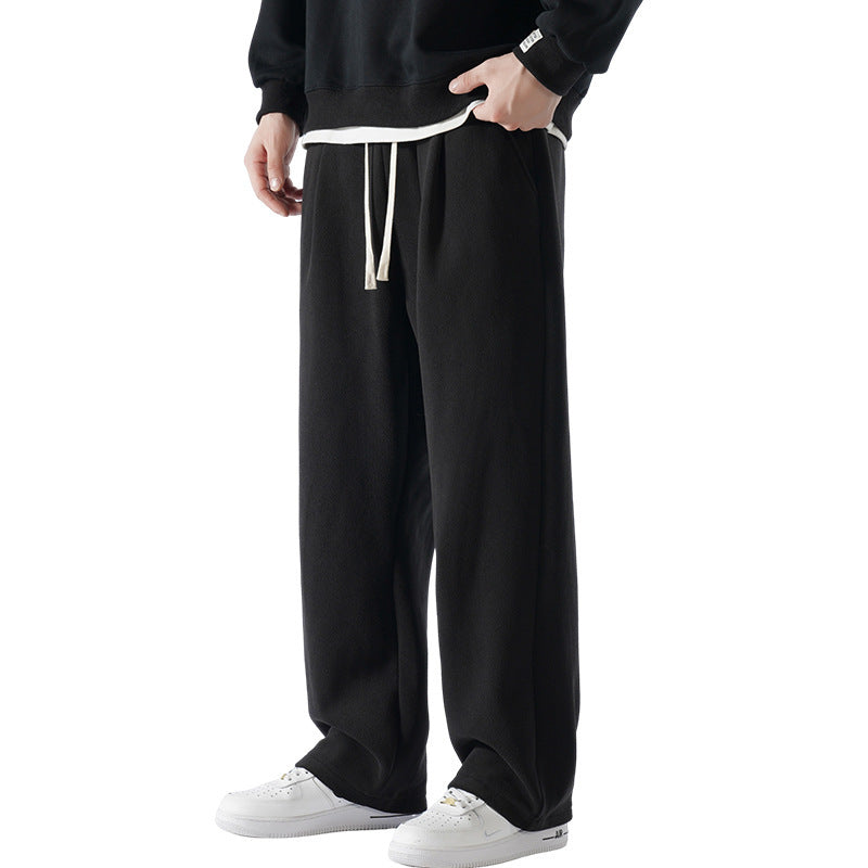 Double-sided Polar Fleece Fleece-lined Thickened Men's Sports Casual Pants