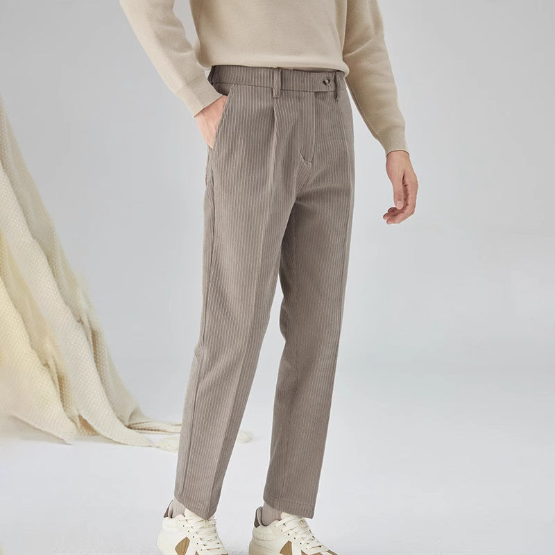 Corduroy Men's Straight All-matching Loose Trousers