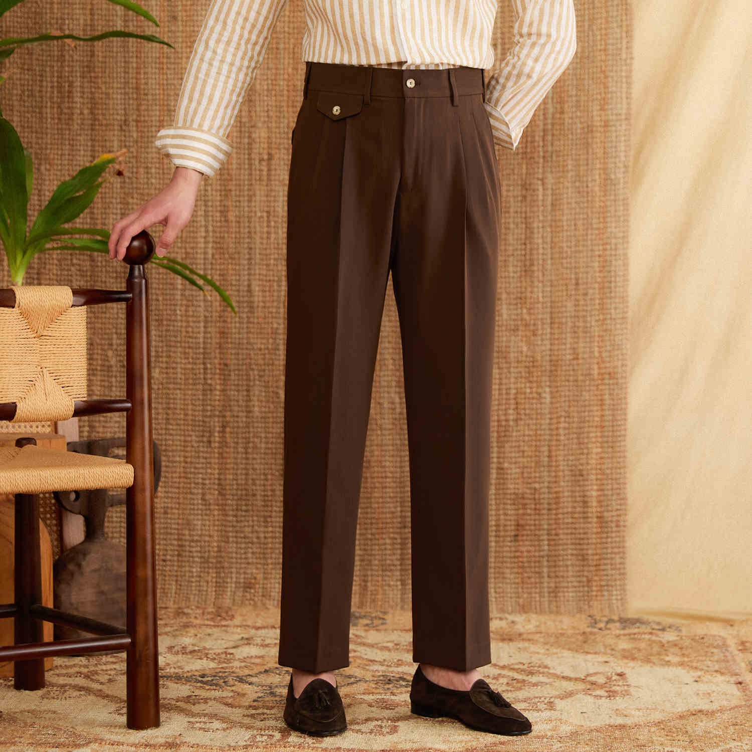 Breathable Business Casual Long Pants Men