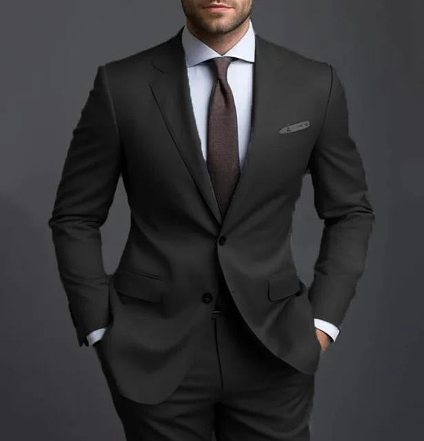 Business Casual Men's Fashion Suit Two-piece Suit