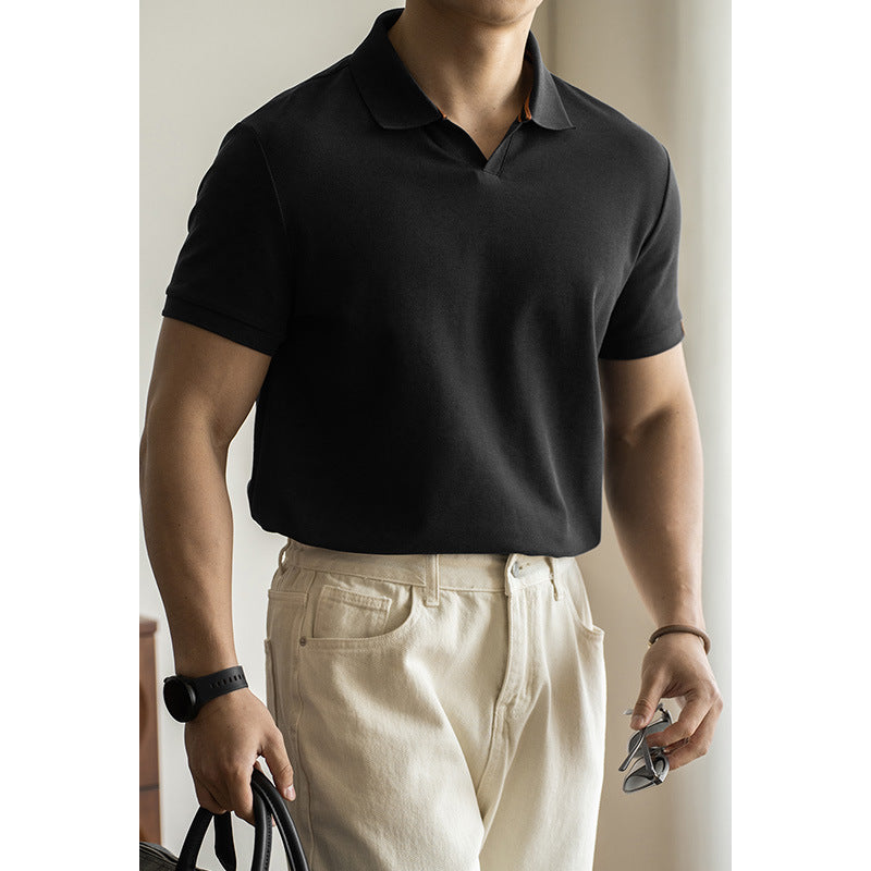 American-style Cotton Breathable Short-sleeved Polo Shirt
