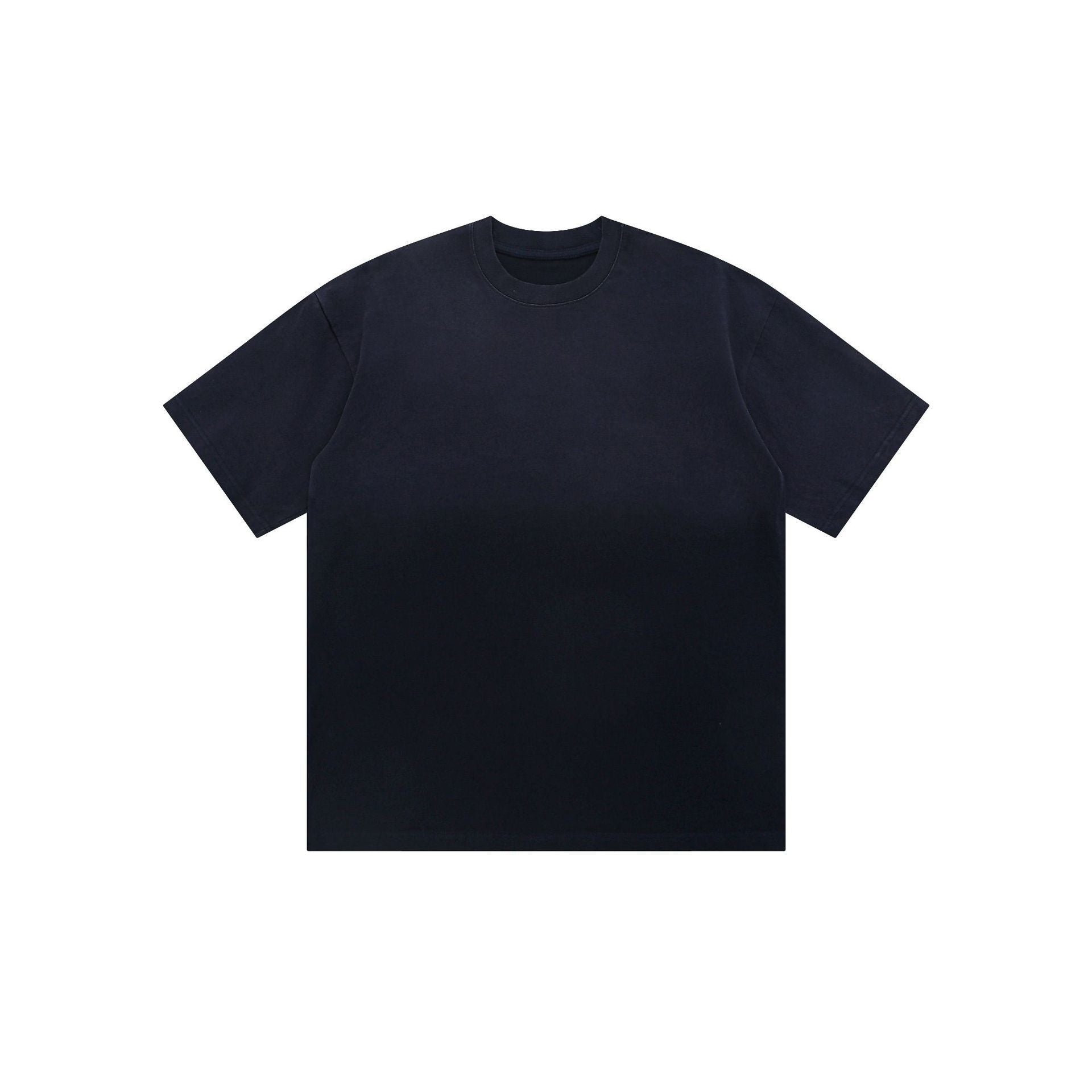 American Retro Double Yarn Pure Cotton Gradient Color Short Sleeve Men