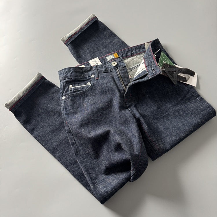 Fashion American Retro Straight Long Pants Men