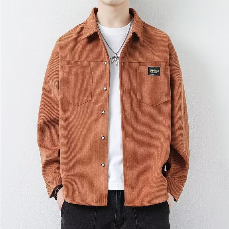 Corduroy Jacket Men's Casual Long-sleeved Shirt