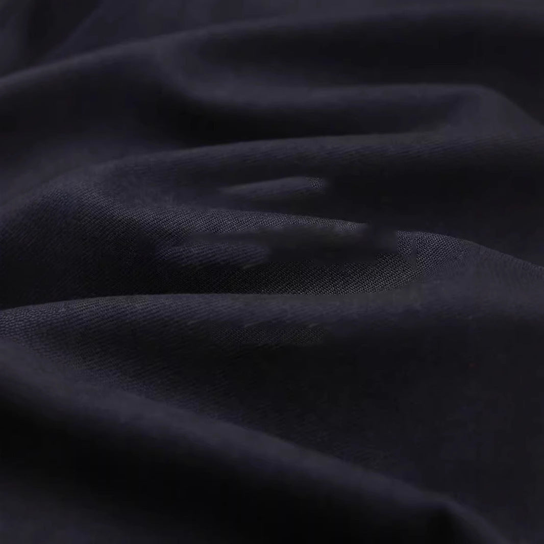 Cotton Fabric Lapel Simple Profile Shirt