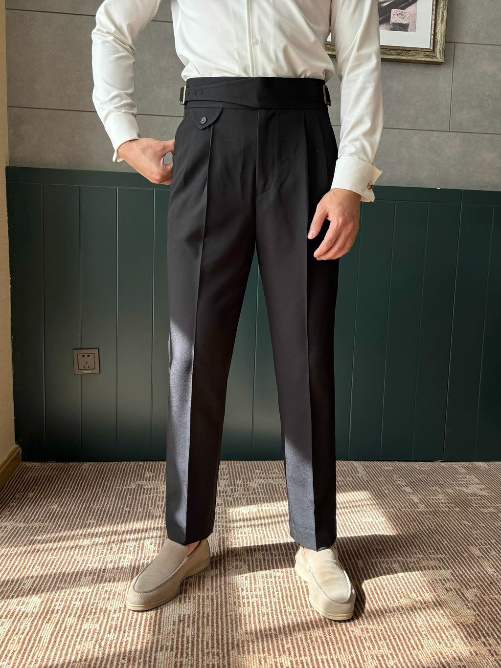 High Waist Gurkha Trousers