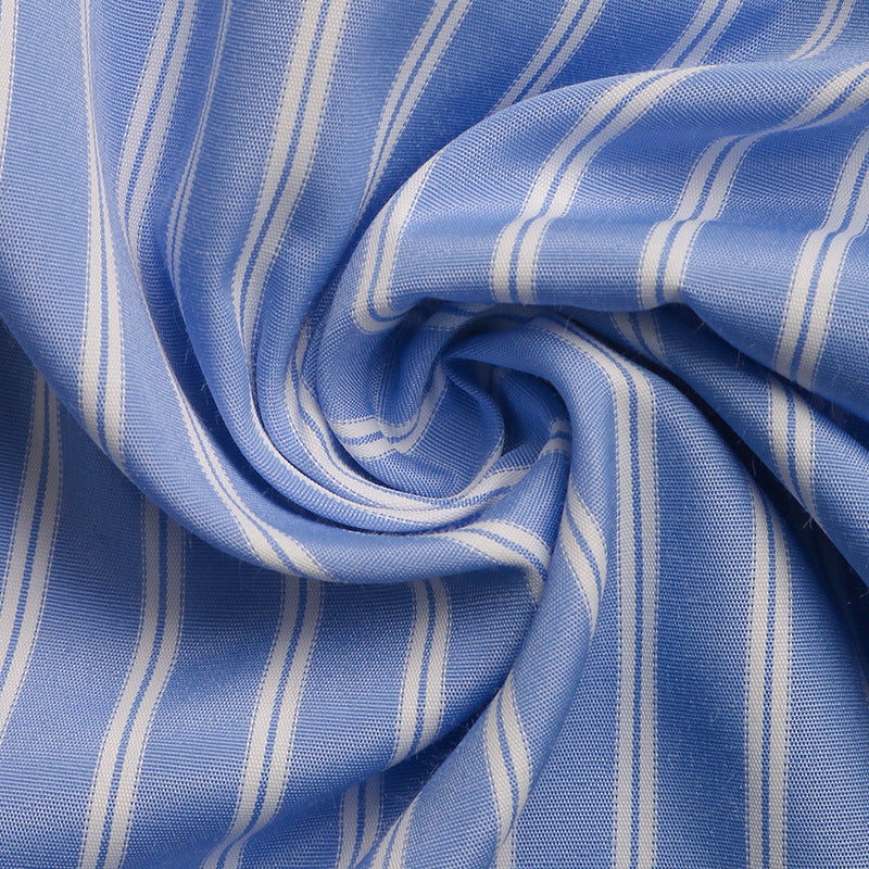 Women's Striped Tie Front Puff Sleeve Summer Casual Mini Dresses Loose Flowy Sundress