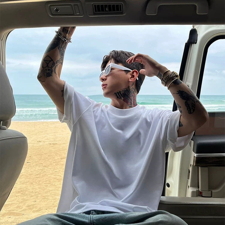 Loose Leisure All-matching Bottoming Shirt Half Sleeve