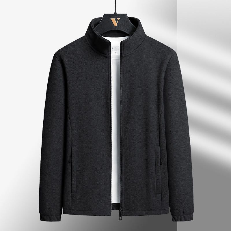 Berber Fleece Coat Men's Sweater Cardigan Stand-up Collar Thick Top