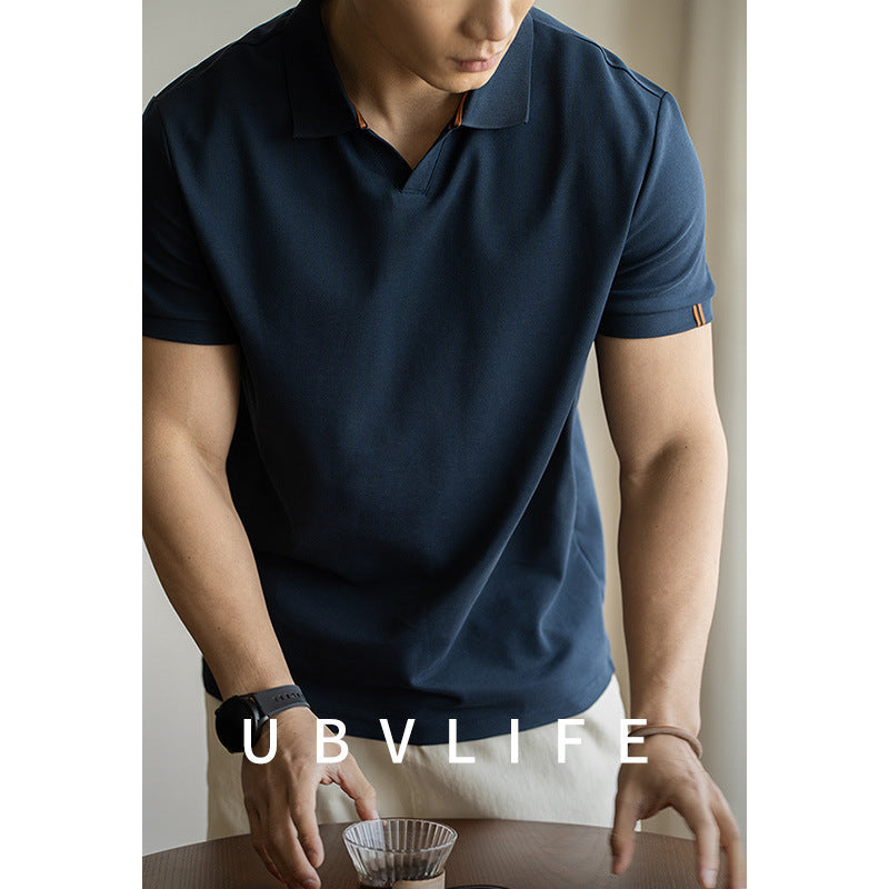 American-style Cotton Breathable Short-sleeved Polo Shirt