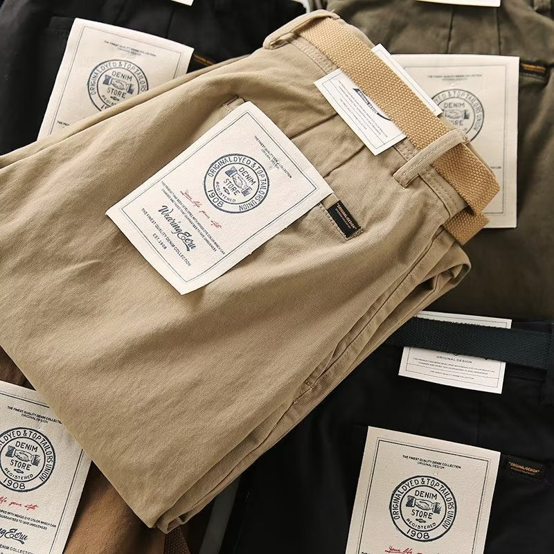 Japanese Leisure Overalls Men's Straight Loose