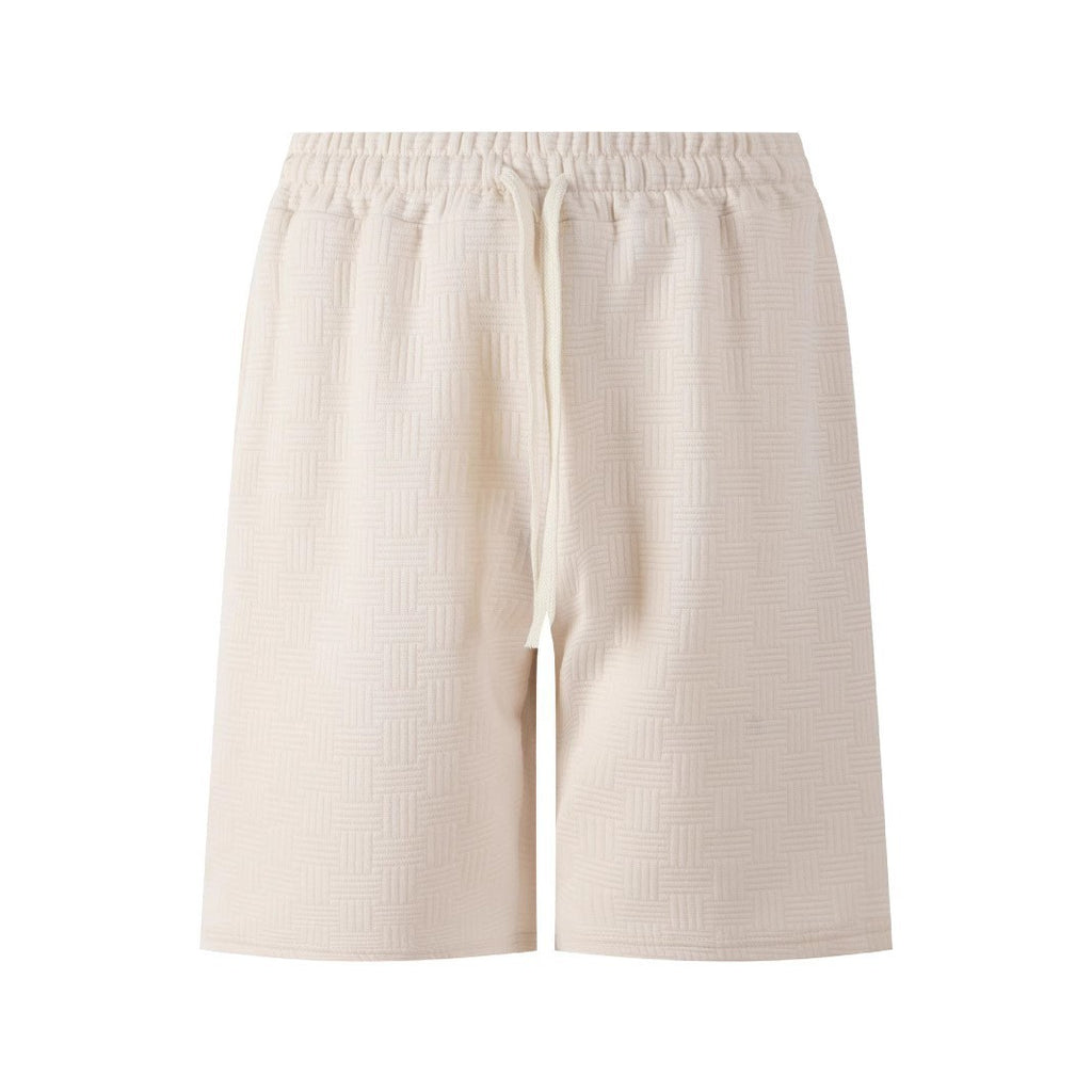 American Summer Men's Solid Color Heavy Jacquard Shorts Men