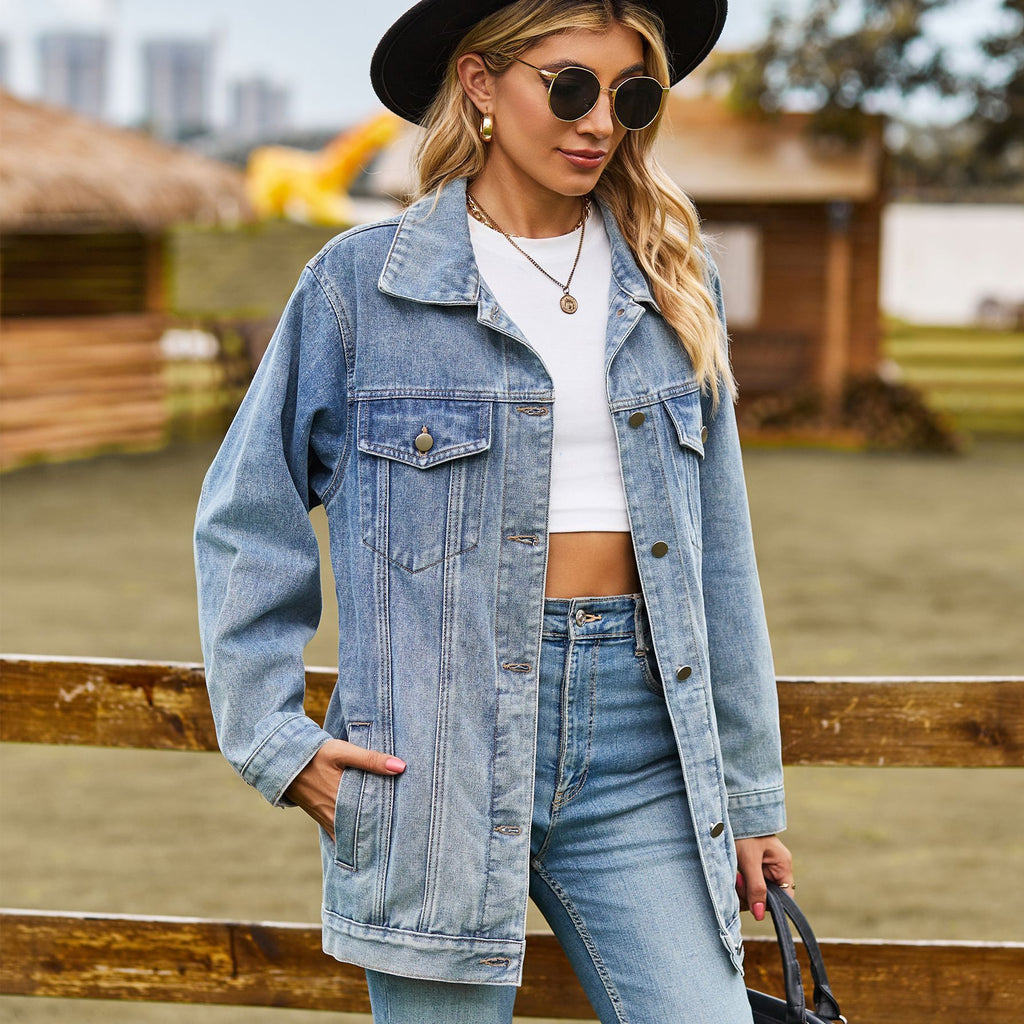 Versatile Classic Retro Classic Loose Denim Jacket Top