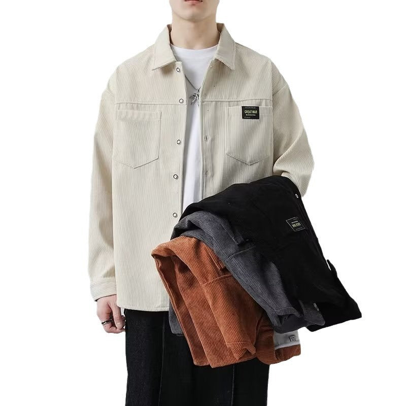 Corduroy Jacket Men's Casual Long-sleeved Shirt