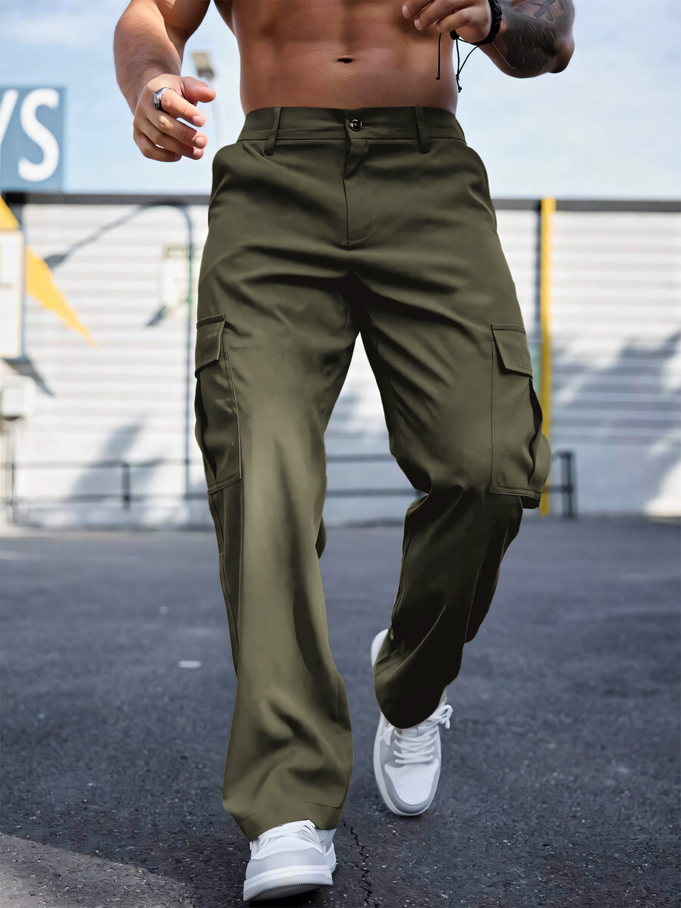 Wear-resistant Sports Straight Loose Cargo Pants