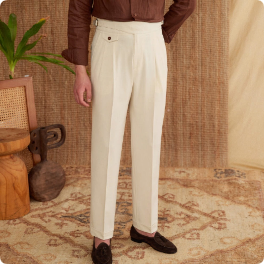 Commuting Italian Style Business Wrinkle Resistant Casual Pants For Men In England