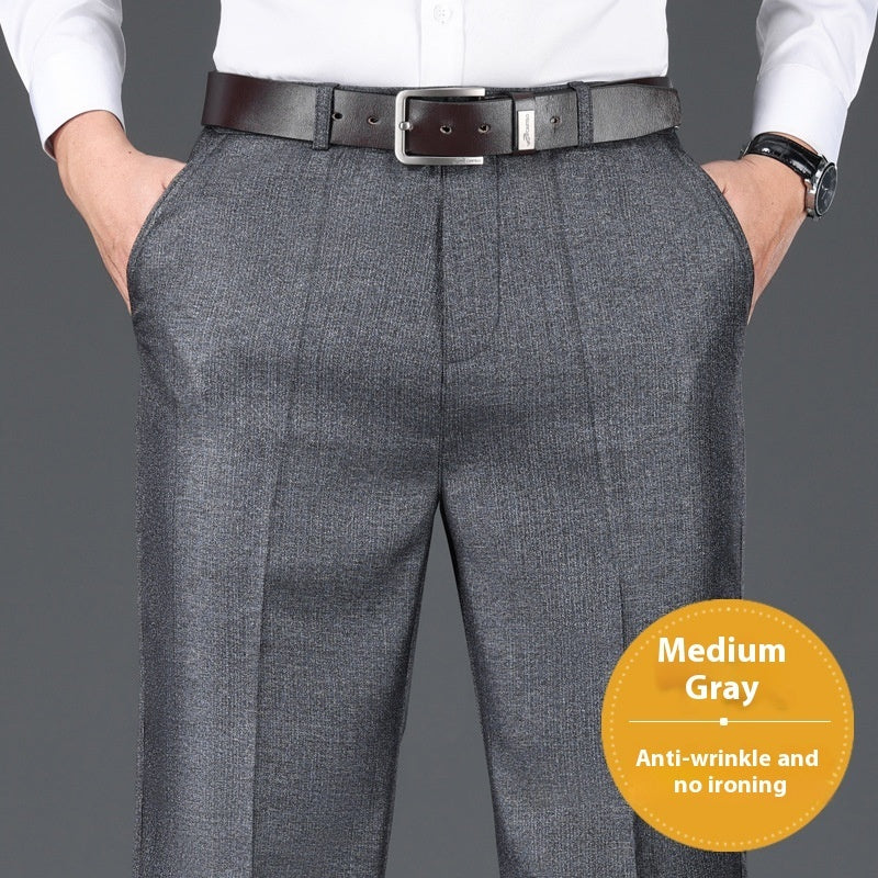 Men's Casual Pants Loose Straight Business Trousers