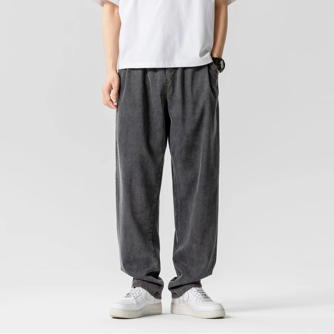 Fashion Simple Loose Casual Men's Thin Straight Jeans