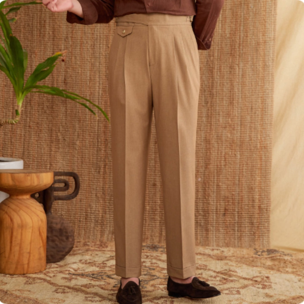 Commuting Italian Style Business Wrinkle Resistant Casual Pants For Men In England