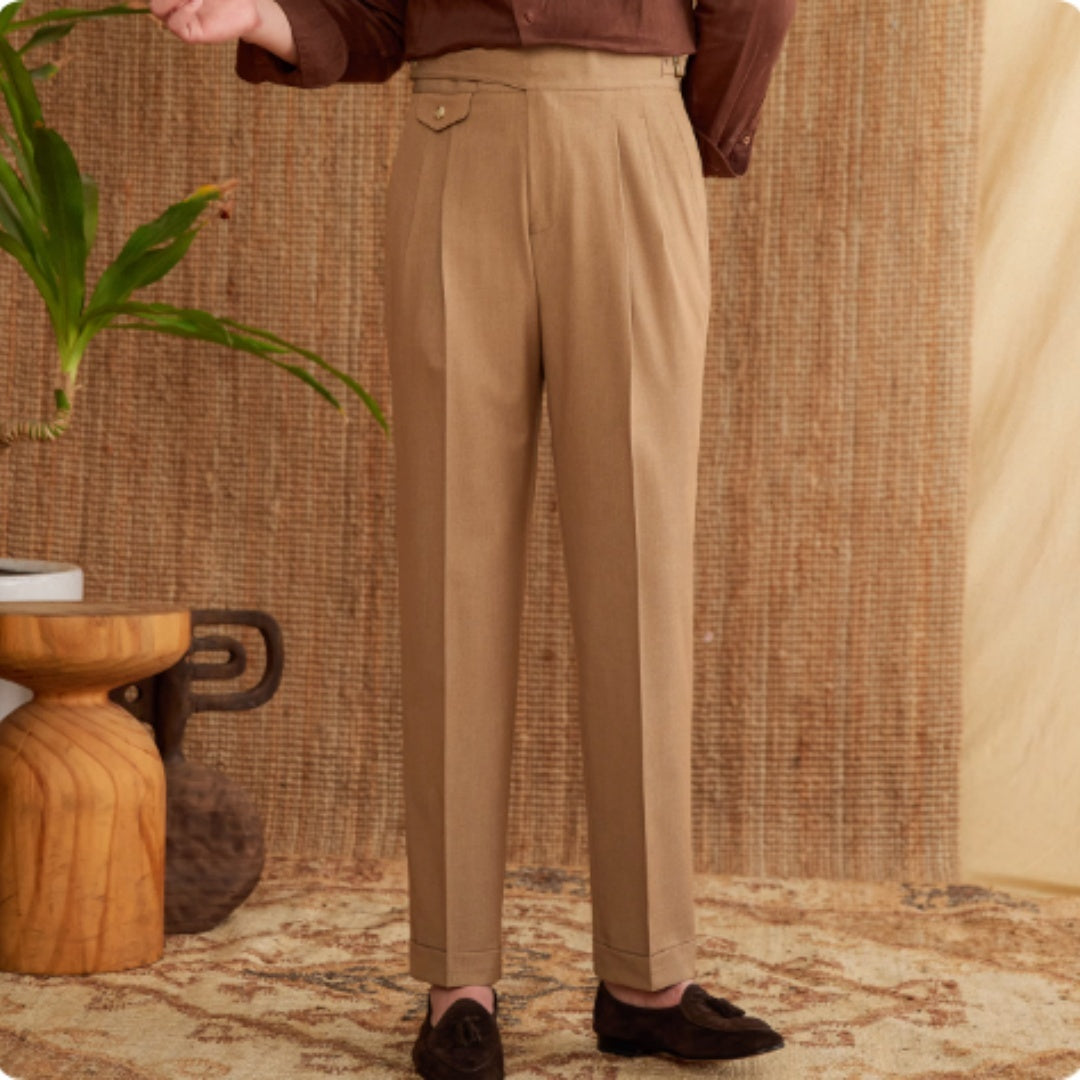 Commuting Italian Style Business Wrinkle Resistant Casual Pants For Men In England