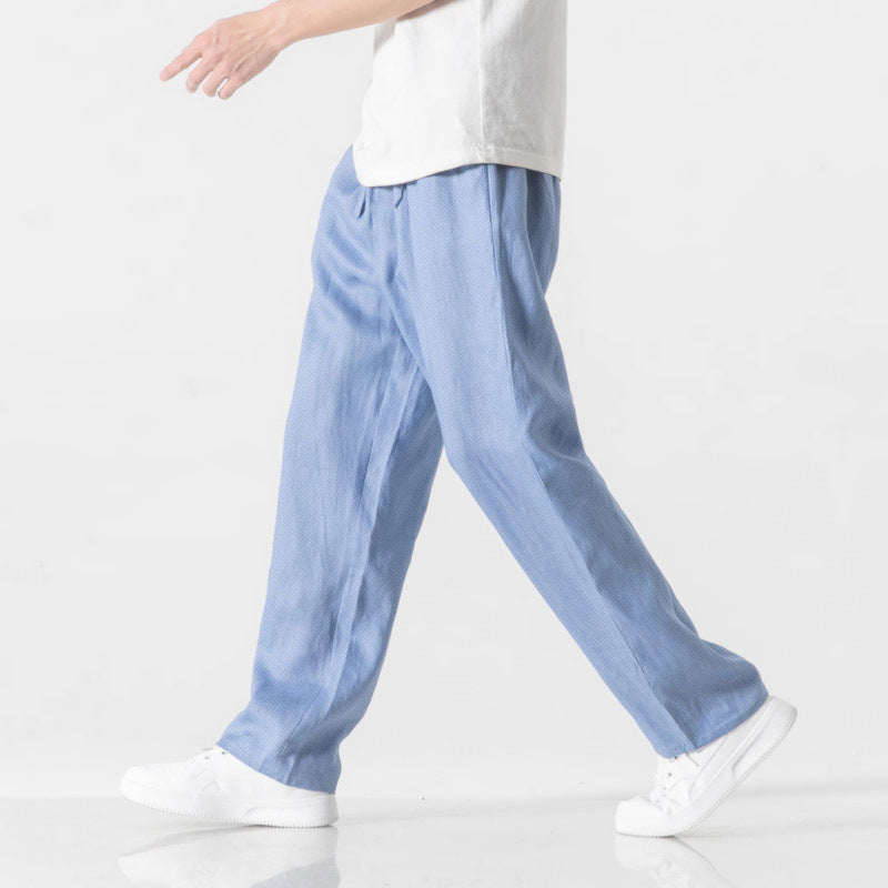 Casual Pants Men's Ultra-thin Baggy Straight Trousers