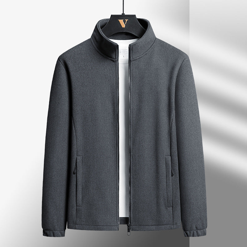 Berber Fleece Coat Men's Sweater Cardigan Stand-up Collar Thick Top