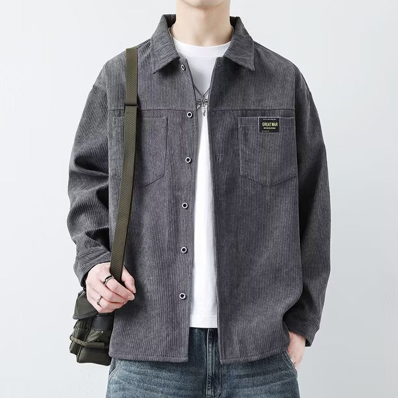 Corduroy Jacket Men's Casual Long-sleeved Shirt