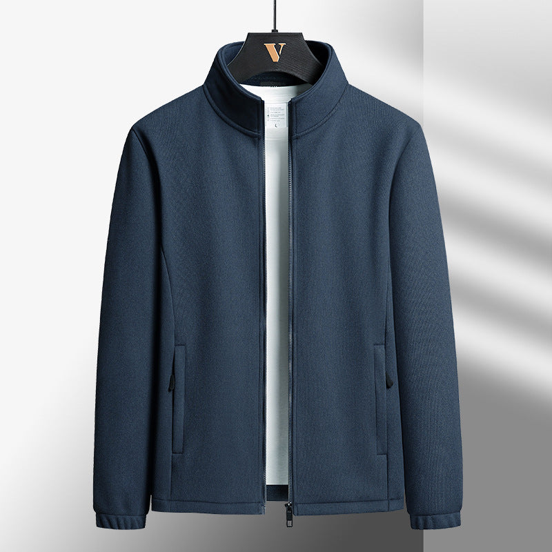 Berber Fleece Coat Men's Sweater Cardigan Stand-up Collar Thick Top