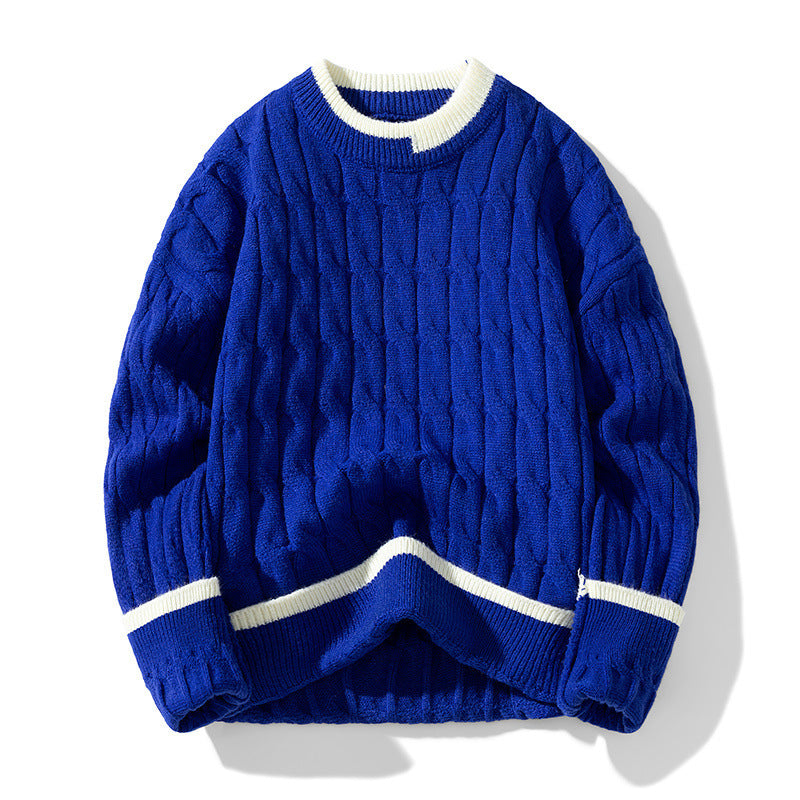 Fake Two Pieces Sweaters Men's Autumn And Winter New Bottoming Sweater