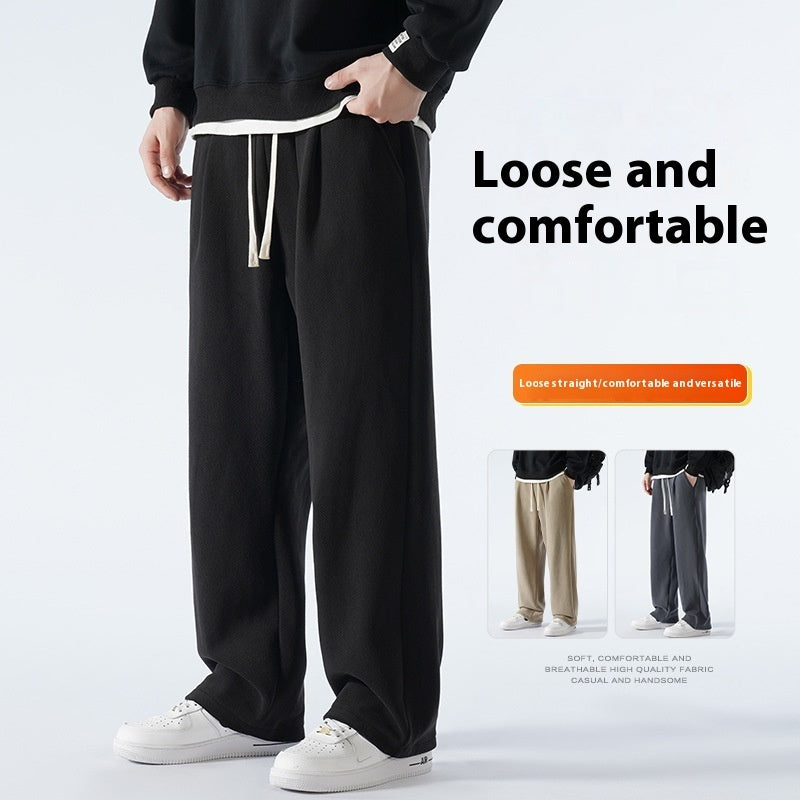 Double-sided Polar Fleece Fleece-lined Thickened Men's Sports Casual Pants