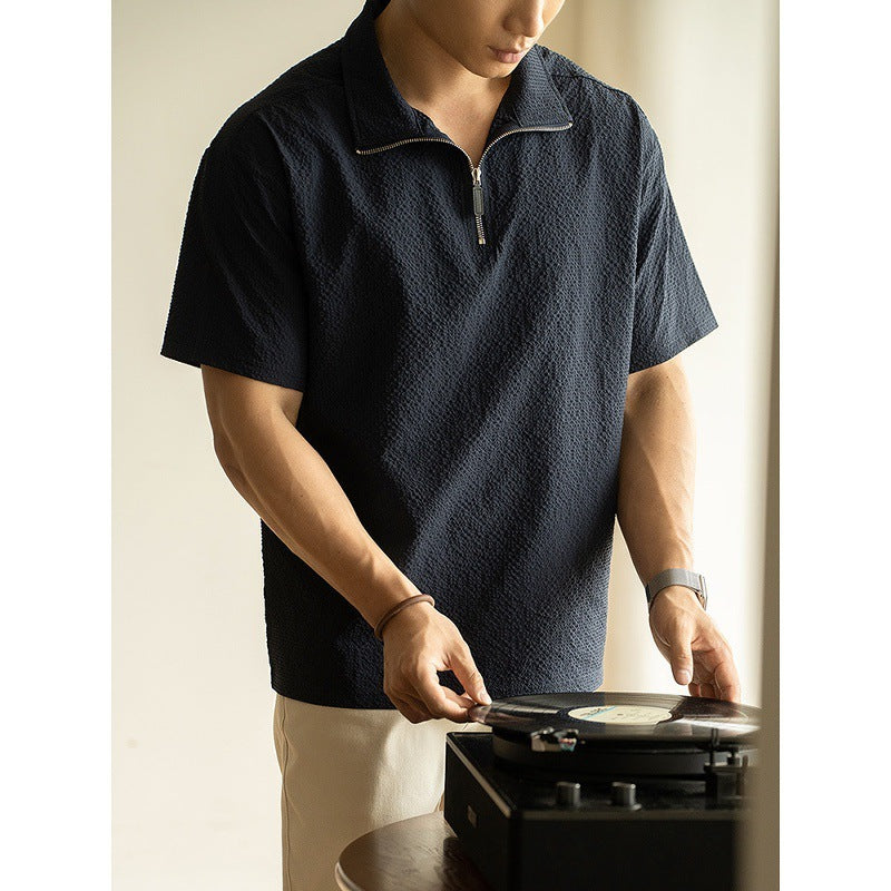 American Quick-drying Ice Silk Cool Breathable Short Sleeve