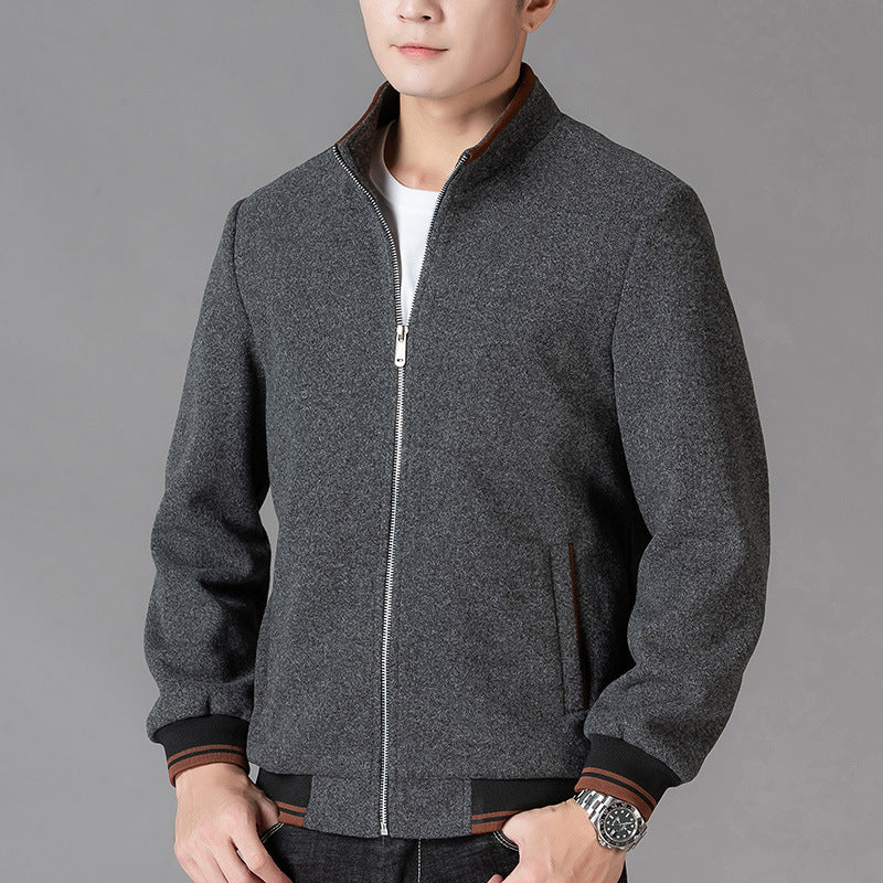 Autumn Clothing Coat Men's Woolen Fleece Jacket Top