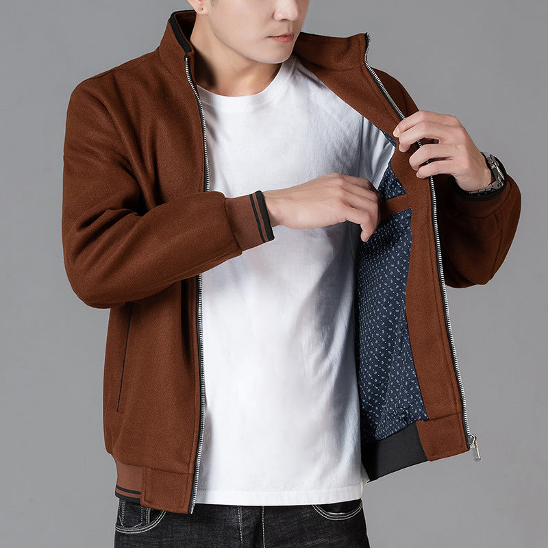Autumn Clothing Coat Men's Woolen Fleece Jacket Top