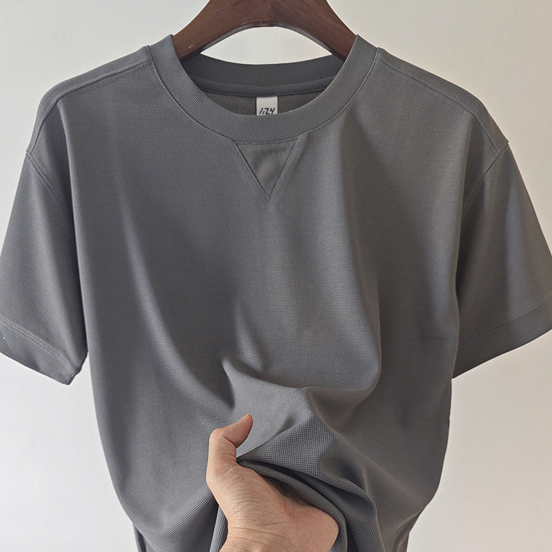 Waffle Heavy Short-sleeved T-shirt For Men