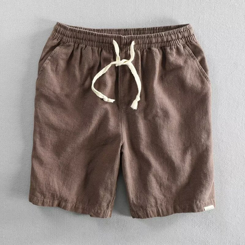 Breathable Ramie Beach Casual Loose Shorts