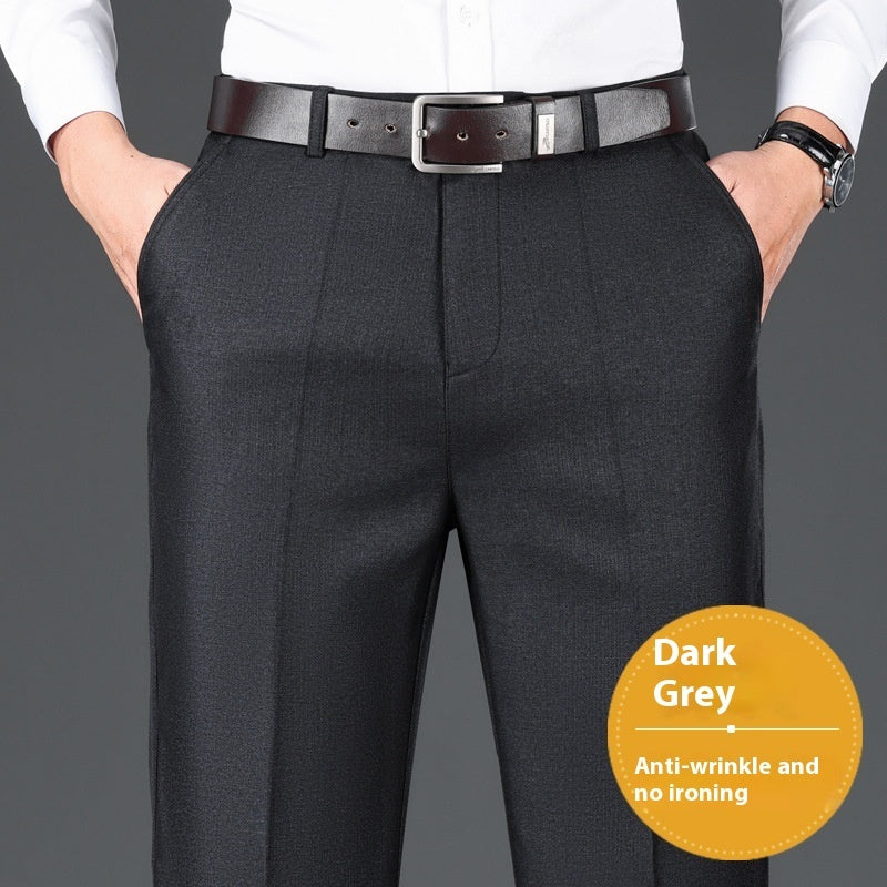 Men's Casual Pants Loose Straight Business Trousers