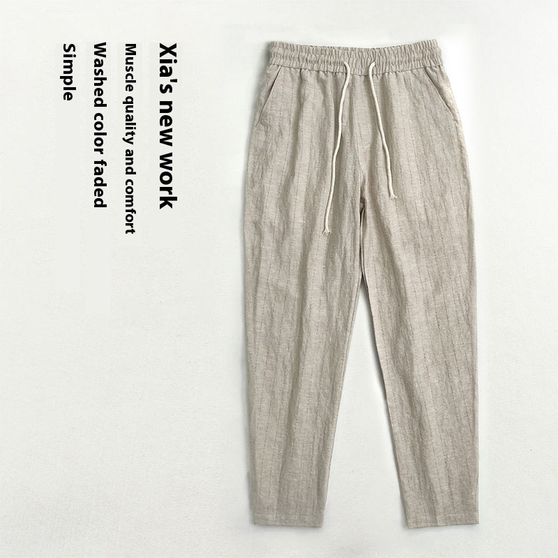 High-end Linen Men's Summer Thin Casual Pants