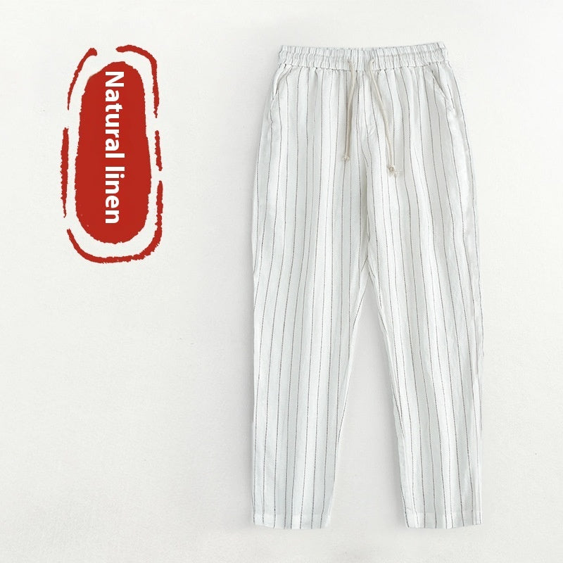 High-end Linen Men's Summer Thin Casual Pants