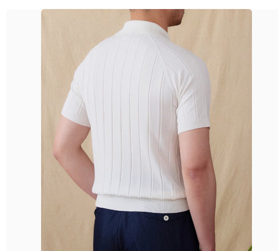 All-matching Slim Fit Sunken Stripe Knitwear