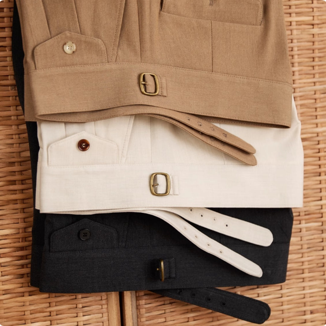 Commuting Italian Style Business Wrinkle Resistant Casual Pants For Men In England